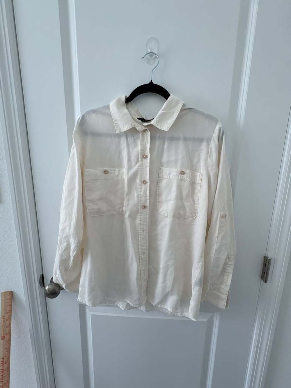 Sanctuary Long Sleeve Button-Down Utility Shirt with Tab Sleeves